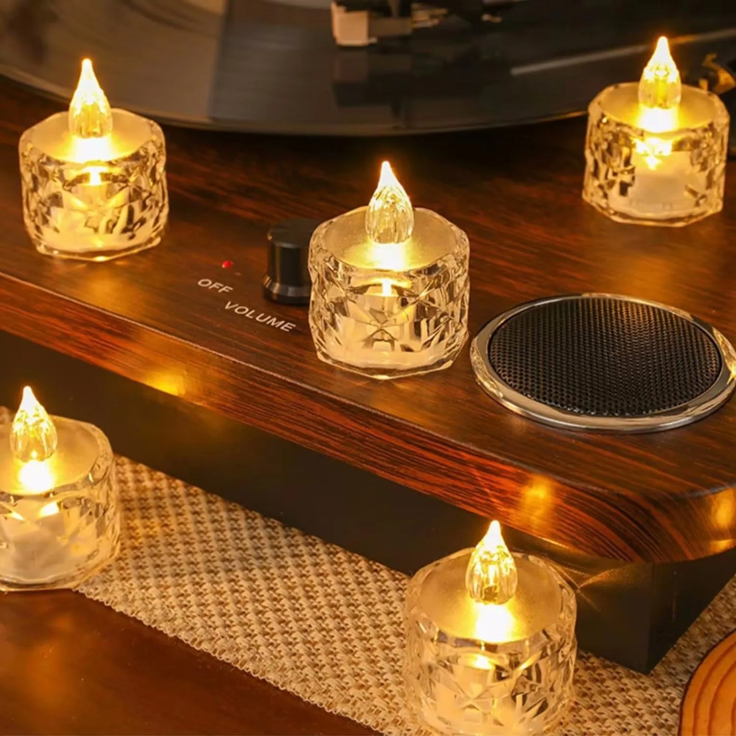 Flameless LED Light Candle LED Crystal Candle Light Transparent Shell