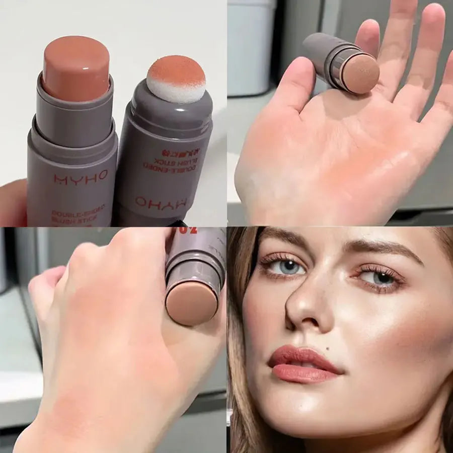 Blush Stick Double-ended Expansive Color Natural Long Lasting Matte Makeup
Monochrome Creamy Rouge Blush Stick