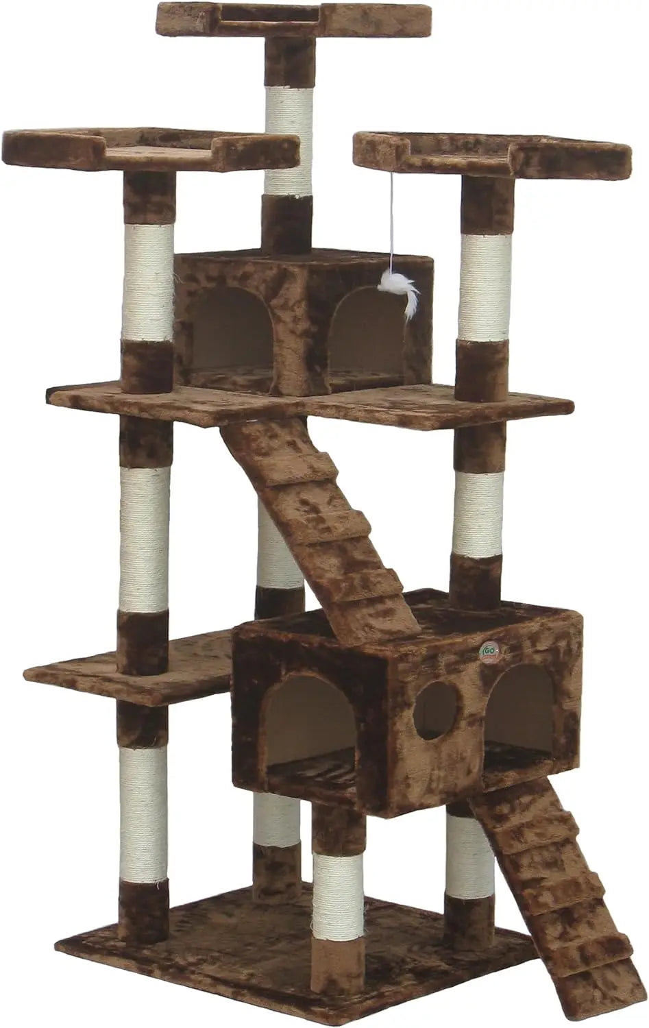 72" Tall Extra Large Cat Tree Tower Condo Cat House
for Large Indoor Cats Play Scratch Hide Climb Activity Furniture with Toy