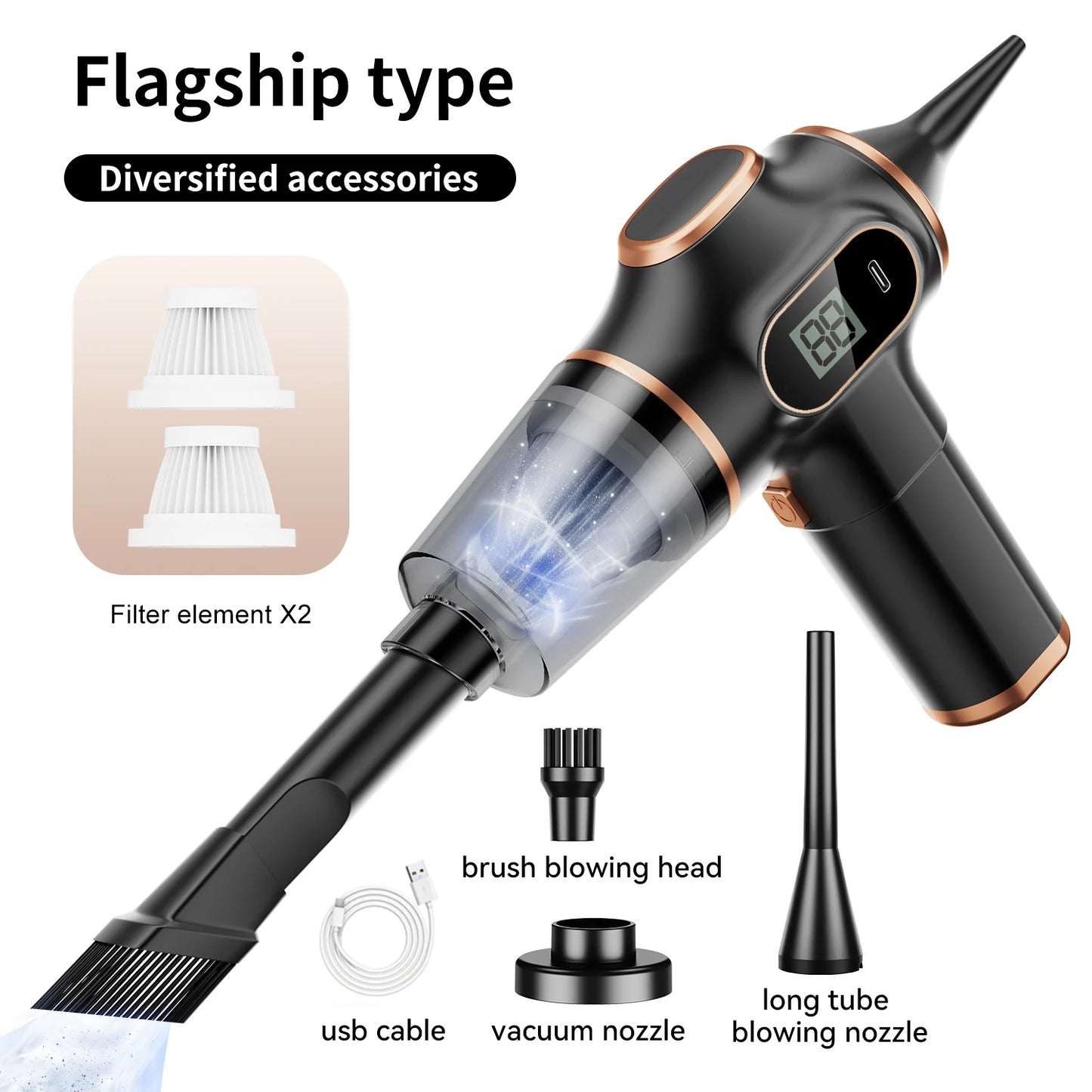 Wireless Car Vacuum Cleaner Home Appliance Sofa Office
High-Power Household Cleaning Machine Mini Vacuum Carpet Cleaner