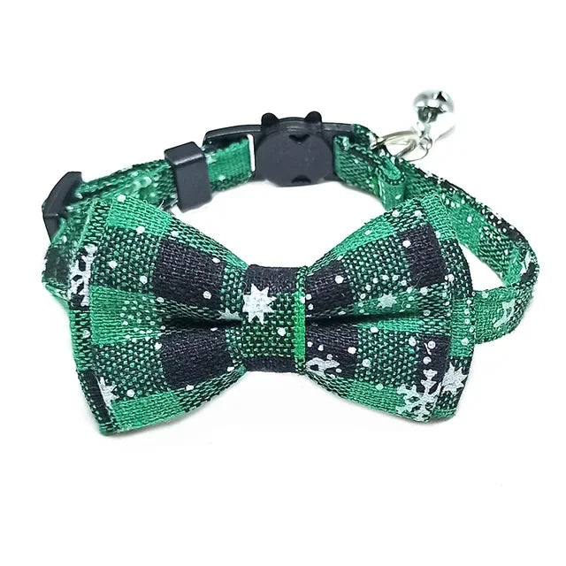 Pet Breakaway Cat Collar Bow Tie and Bell Cute Plaid
Christmas Red Elastic Adjustable Dog Collar With Sash Small Bell For Cats