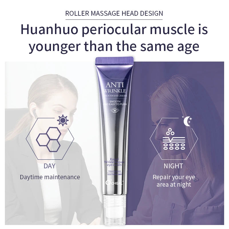 Anti Wrinkle Anti Dark Circle Eye Cream Roller Massager
Moisturizing Eye Bags Anti Aging Hyaluronic Acid Eye Skin Care