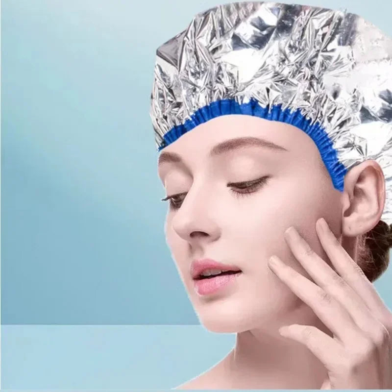 1pcs Self-heating Tin Foil Hat Heating Steam Hair Mask Cap