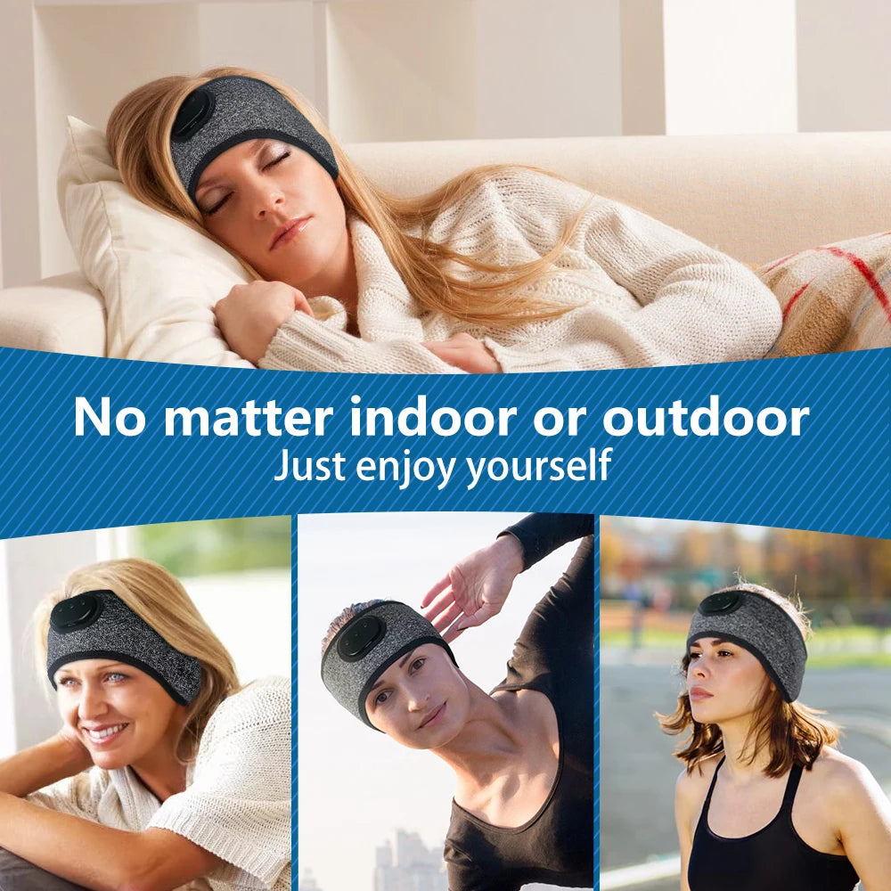 Bluetooth-compatible 5.2 Wireless Stereo Headset
Side Sleeper Eye Mask Sport Hollowing Out Headband Music Earphones