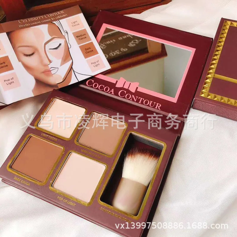 4 Colors Eyeshadow Palette with Brush Facial Contouring Highlight
High Quality