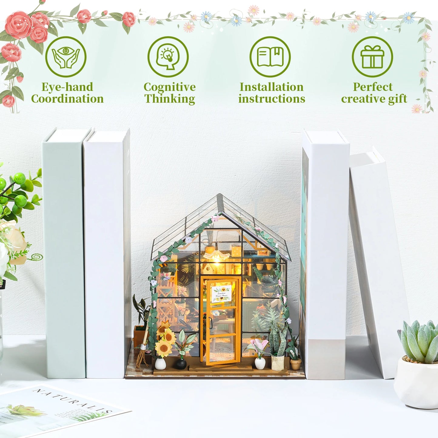 DIY Miniature Garden House Kit with Furniture