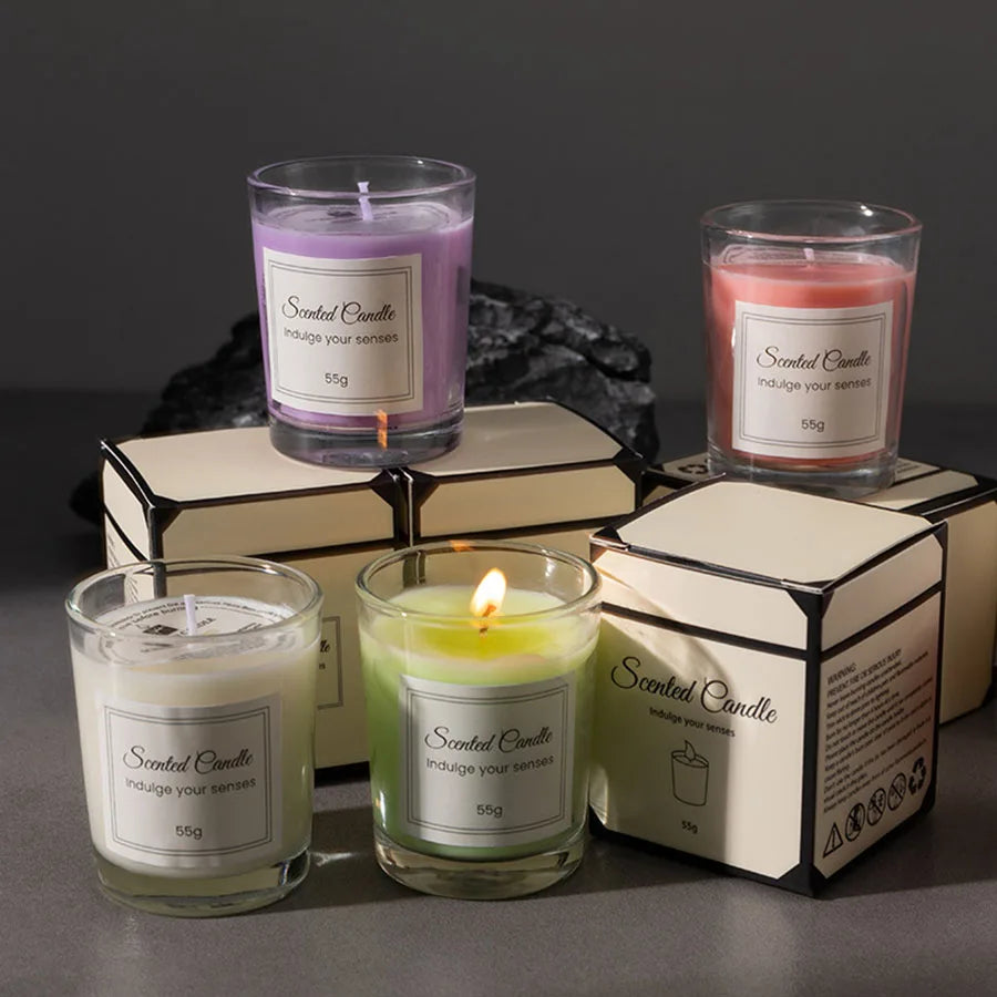 Aromatherapy Candle Premium Gift Box Glass
Handmade Soy Wax Smokeless Creative Aromatherapy Candle
