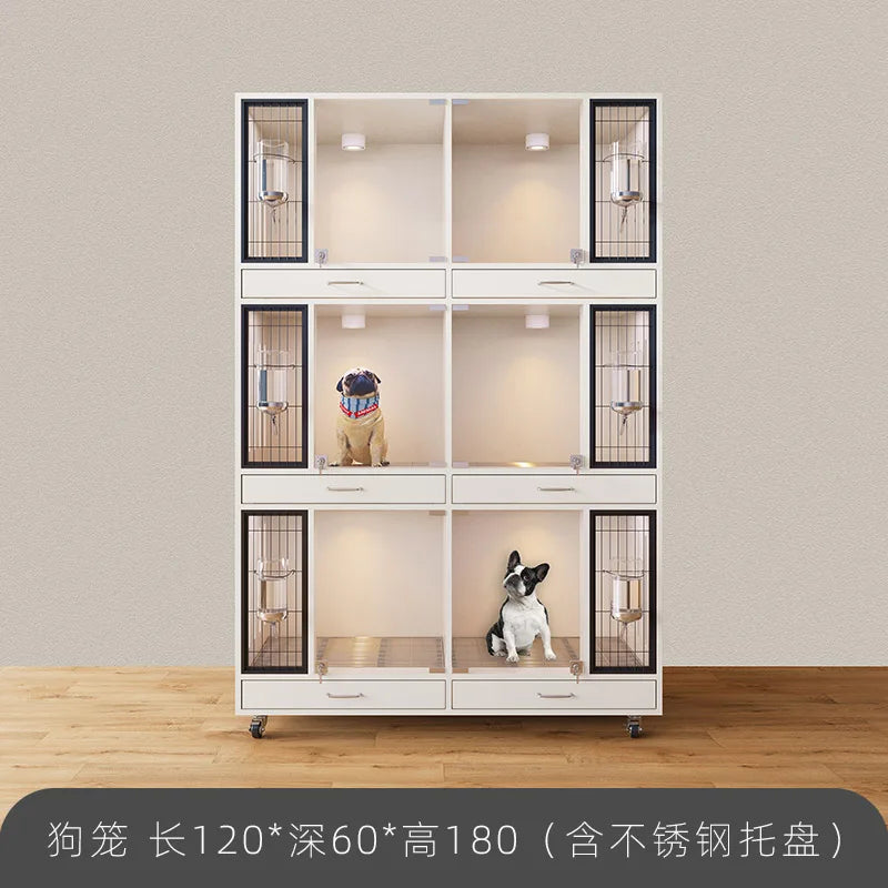 Pet Cabinet Customized Pet Dog Foster Cage Solid Wood Cage Display Cabinet Pet Store Care