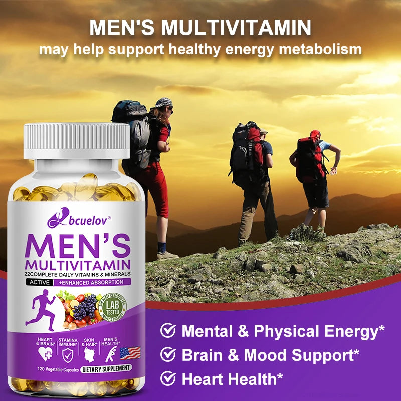 Men's Daily Multivitamin - 22 Vitamins & Minerals
Dietary Supplement for Immunity, Energy, Digestion, Skin, and Overall Health