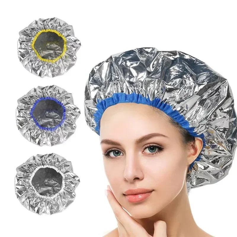 1pcs Self-heating Tin Foil Hat Heating Steam Hair Mask Cap