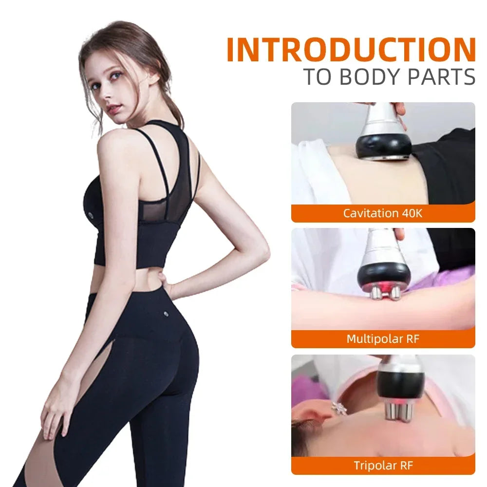 3-in-1 Vacuum 40K Slimming Cavitation Machine Skin Tightening And Anti Wrinkle Beauty Equipment(Fast Shipping)