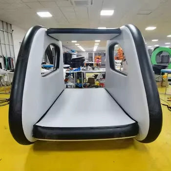 Hot Sale Floating Inflatable Electric Boat Solar Sustainable Inflatable House Boat With Motor For Water Play