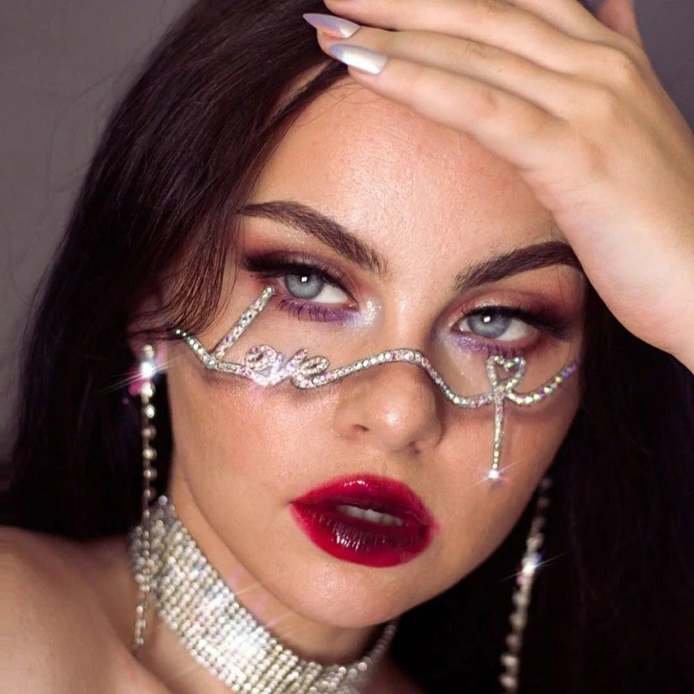 Mesh Sunglasses Frames Face Jewelry