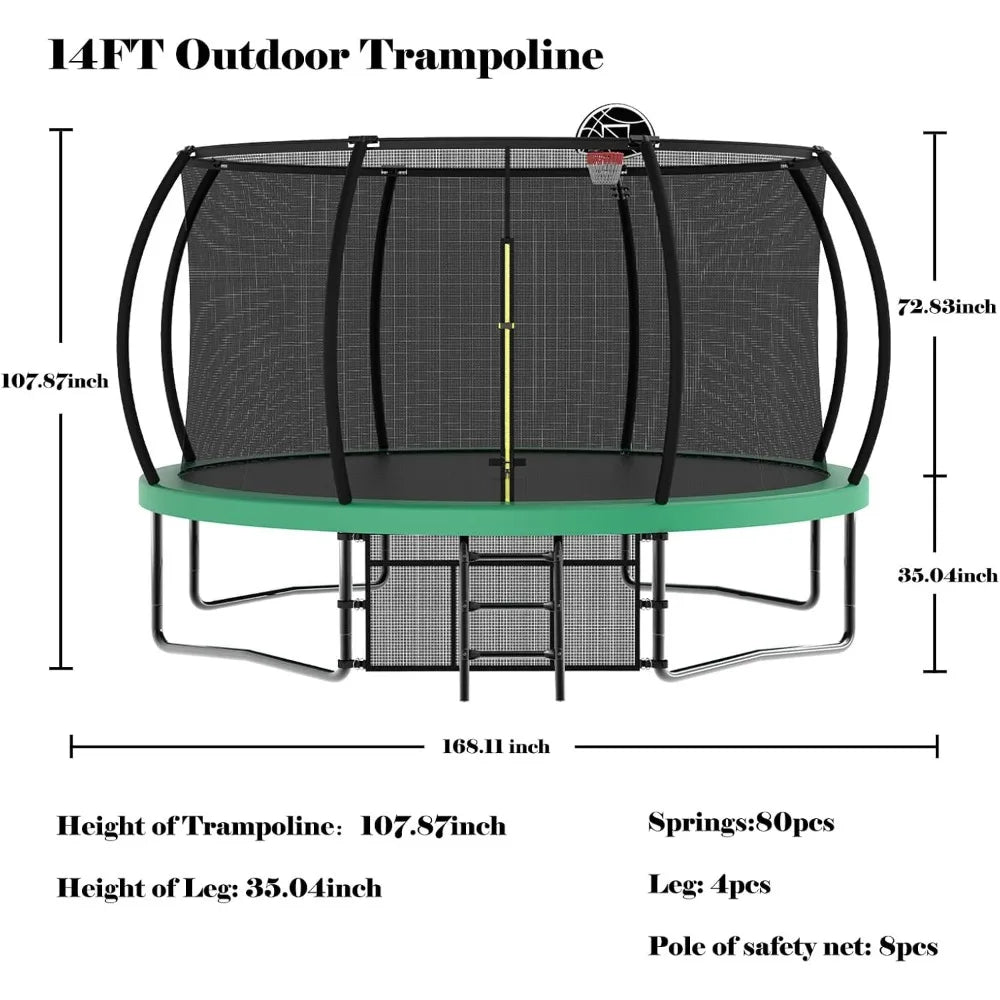 Trampoline with Basketball Hoop ,with Slide