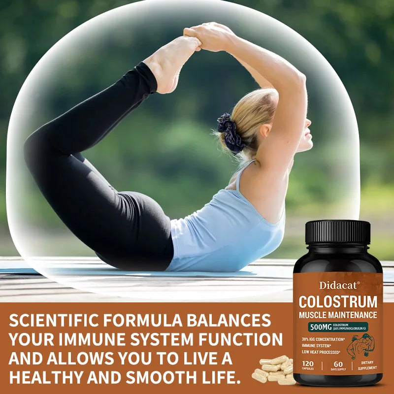 Bunkell Colostrum Supplement with IgG -
Supports Muscle, Bone, Immune, Joint Health, Balanced Gut Flora and Gut Health