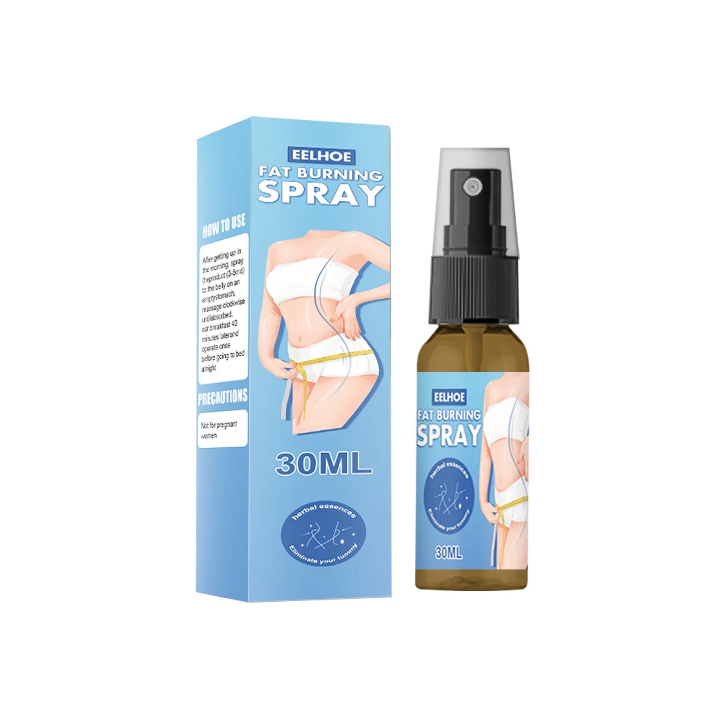 Fat Burning Waist Slimming Shaping Spray Big Belly Fat Burning Spray Eliminate 30ml