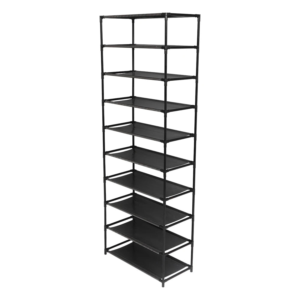 10 Tier Stackable Shoe Rack Storage Shelves
Stainless Steel Frame Holds 50 Pairs Of Shoes