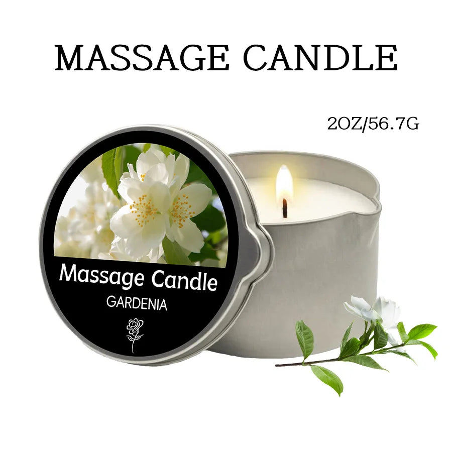 Massage Candle -Essential Oil- Six different scents , 1oz/2oz Melts into Warm Massage Oil -
Sensual Massage Candle, Pour Spout