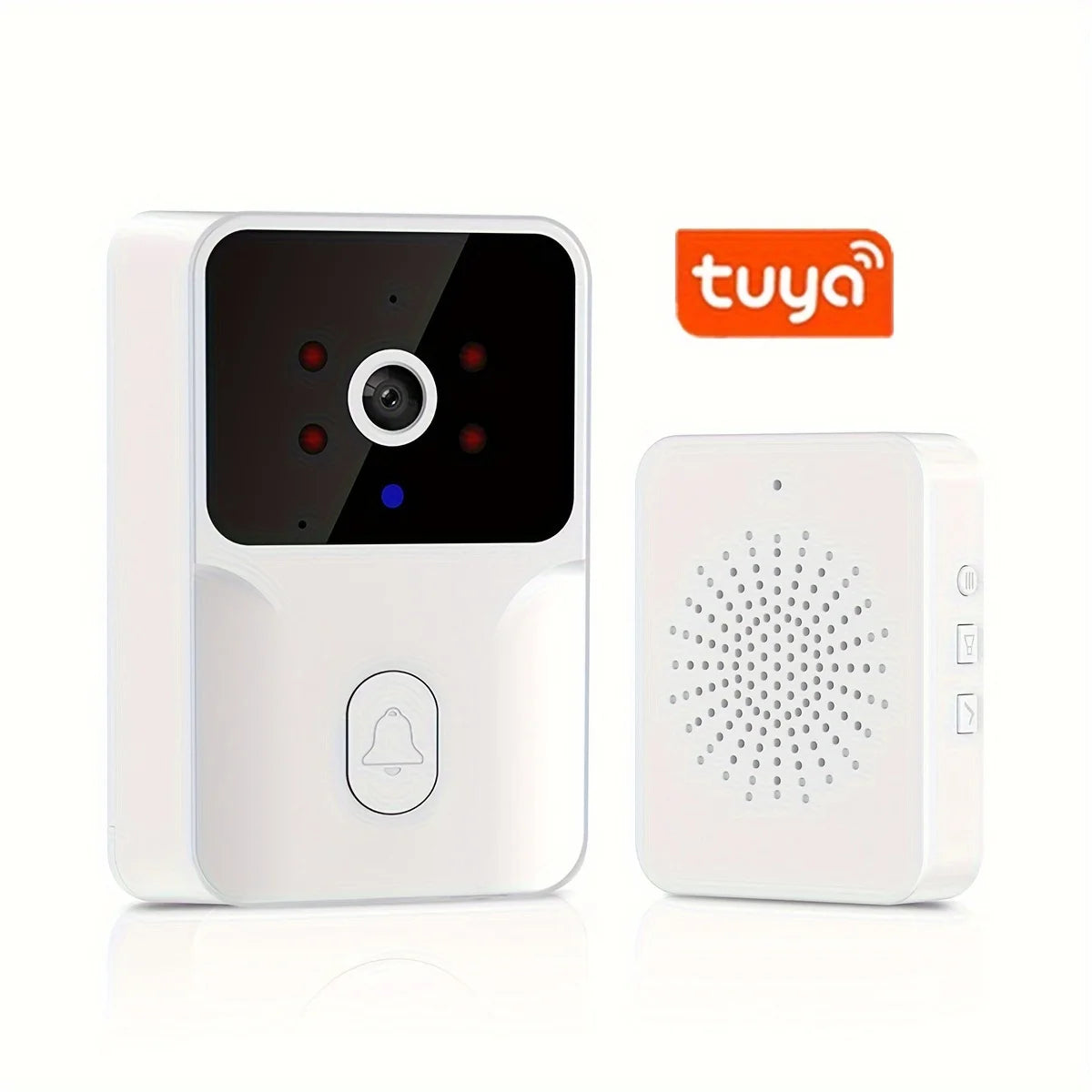 Wireless smart video doorbell, 2.4G WiFi home security camera,
2-way audio, night vision, battery, secure home monitoring