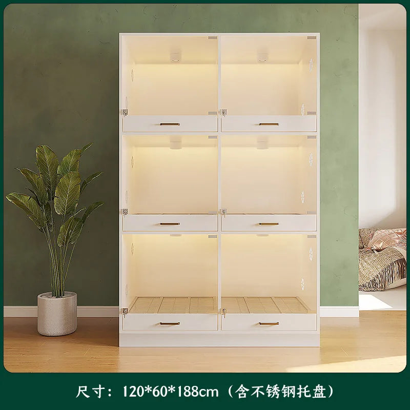 Pet Cabinet Customized Pet Dog Foster Cage Solid Wood Cage Display Cabinet Pet Store Care
