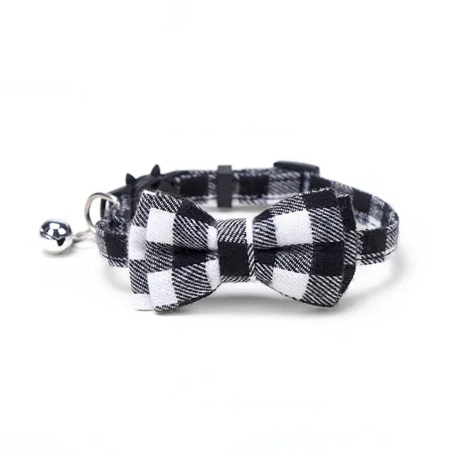 Pet Breakaway Cat Collar Bow Tie and Bell Cute Plaid
Christmas Red Elastic Adjustable Dog Collar With Sash Small Bell For Cats