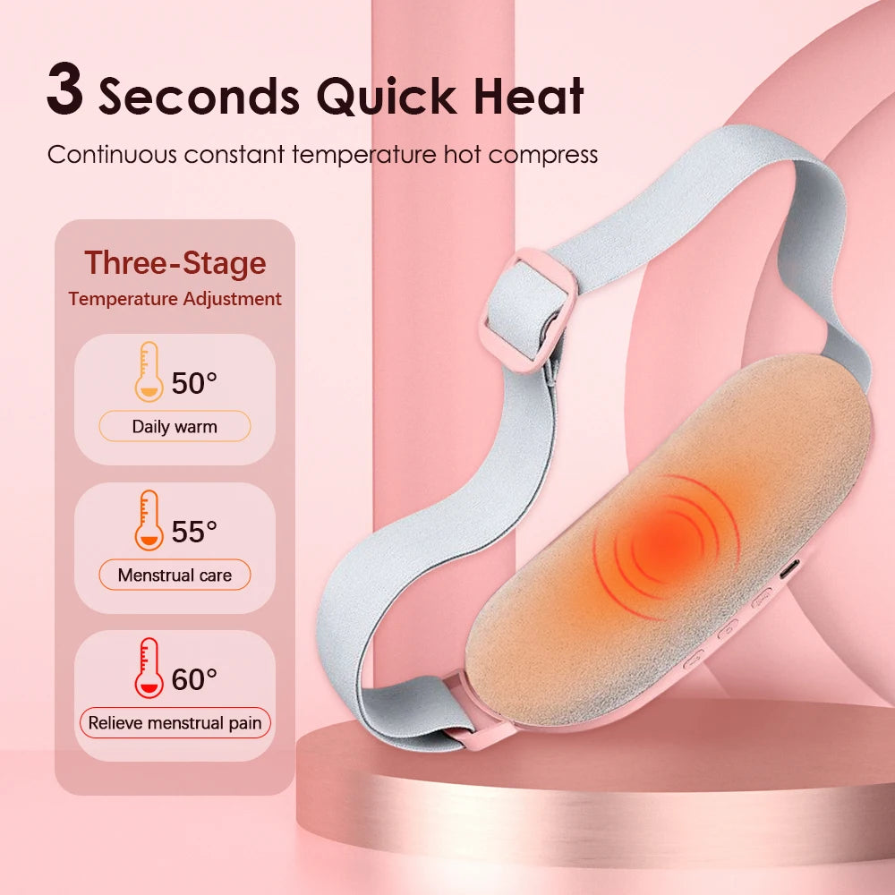 Electric Abdominal Massager Belt for Female
Hot Compress Menstrual Period Warm Stomach Uterus Thermal Pad Pain Relief Vibrator