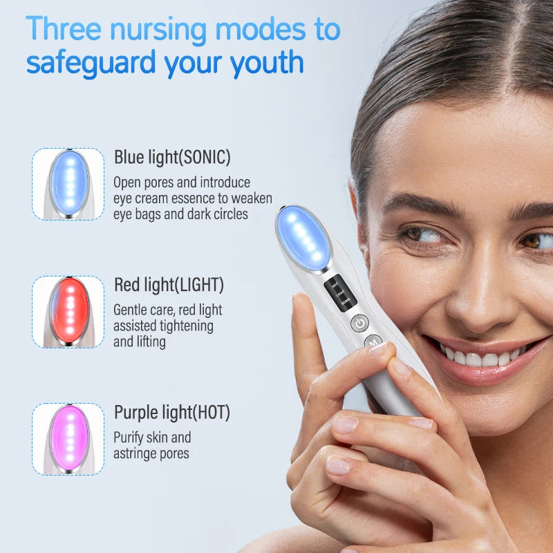 Eye massage introducer lightens dark circles eye bags
vibration heats