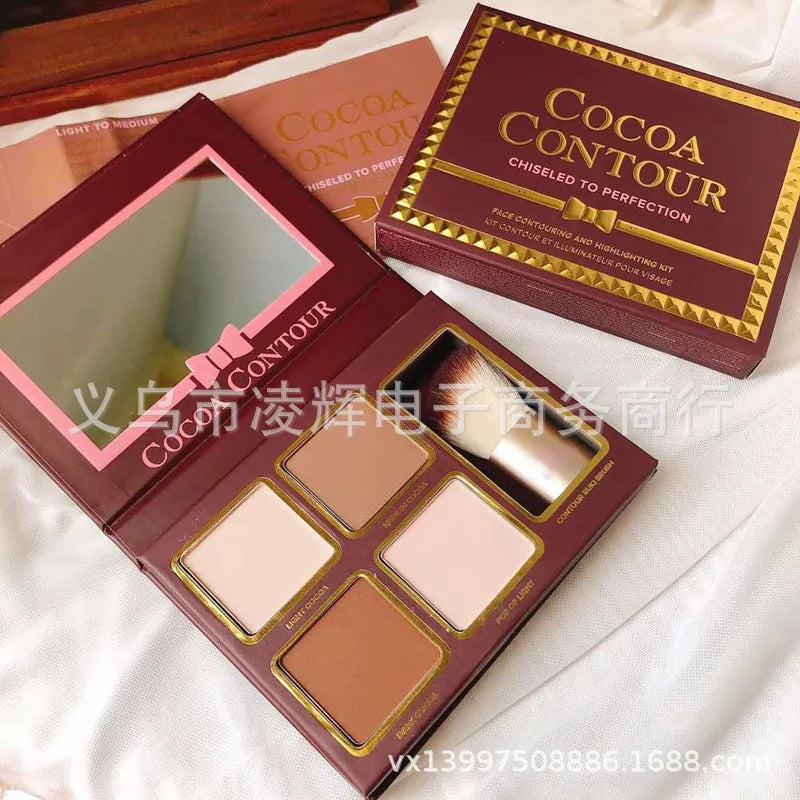 4 Colors Eyeshadow Palette with Brush Facial Contouring Highlight
High Quality