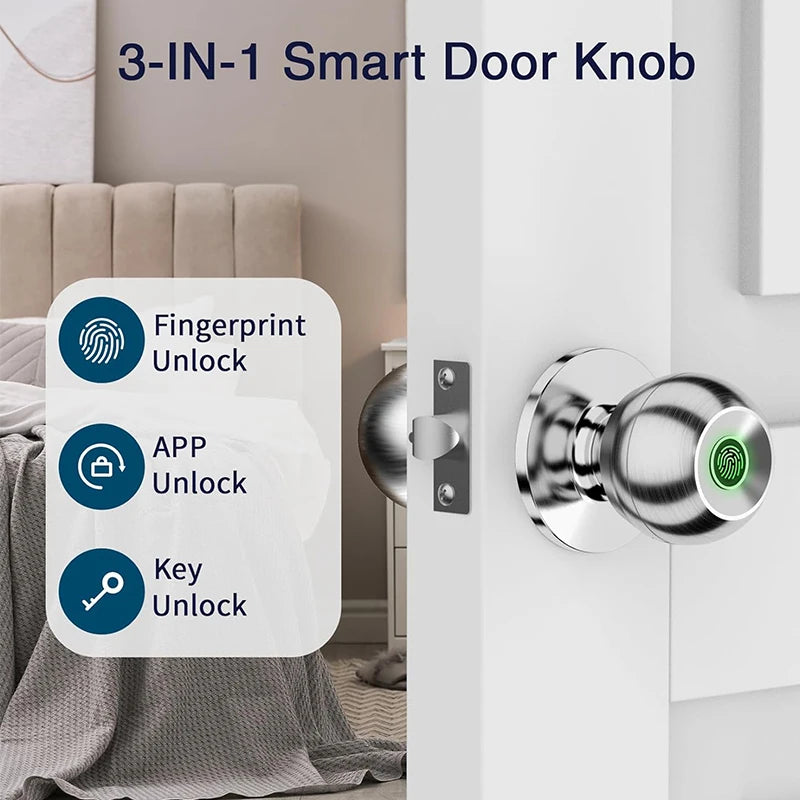 Fingerprint Lock Smart Lock with Bluetooth
Door Lock Keyless Entry with Fingerprint and Tuya App