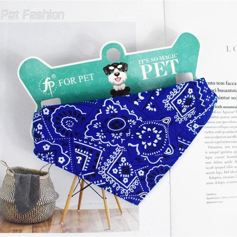 Pet Dog Neck Scarf Puppy Cat Dog Collar Bandana Collar
Scarf with Leather Collar Accessories Adjustable