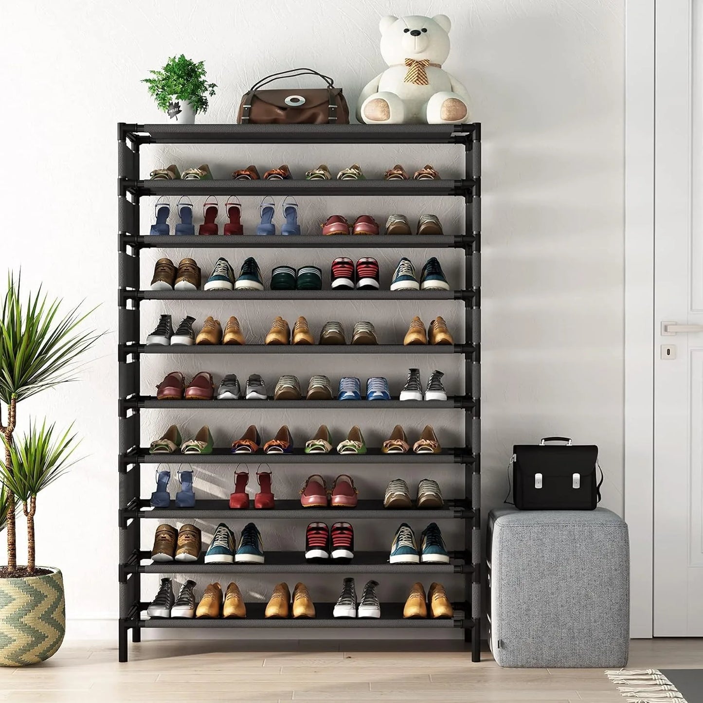 Multi-layer storage Large Capacity Organizer Shoe Shelf for 50 Pair, Versatile usage