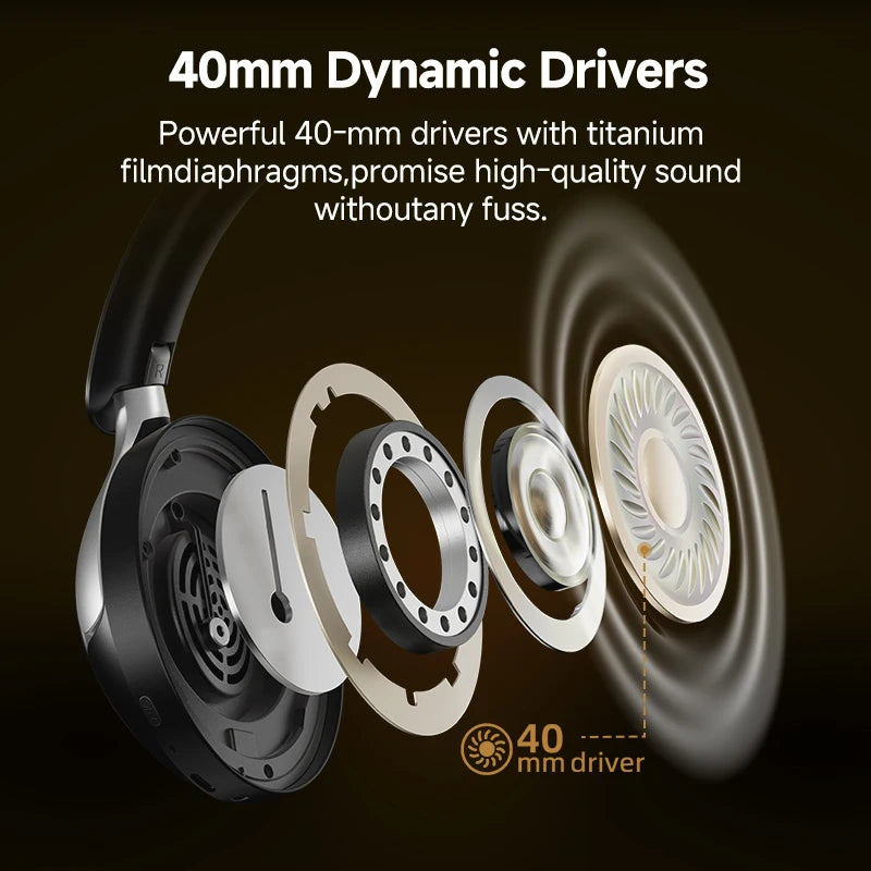 Pro ANC Wireless Headphone 50dB Noise Canceling Hi-Res Spatial Audio Earphone with LDAC Bluetooth 5.4 Over Ear Headset