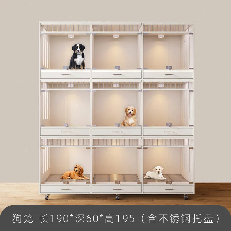 Pet Cabinet Customized Pet Dog Foster Cage Solid Wood Cage Display Cabinet Pet Store Care