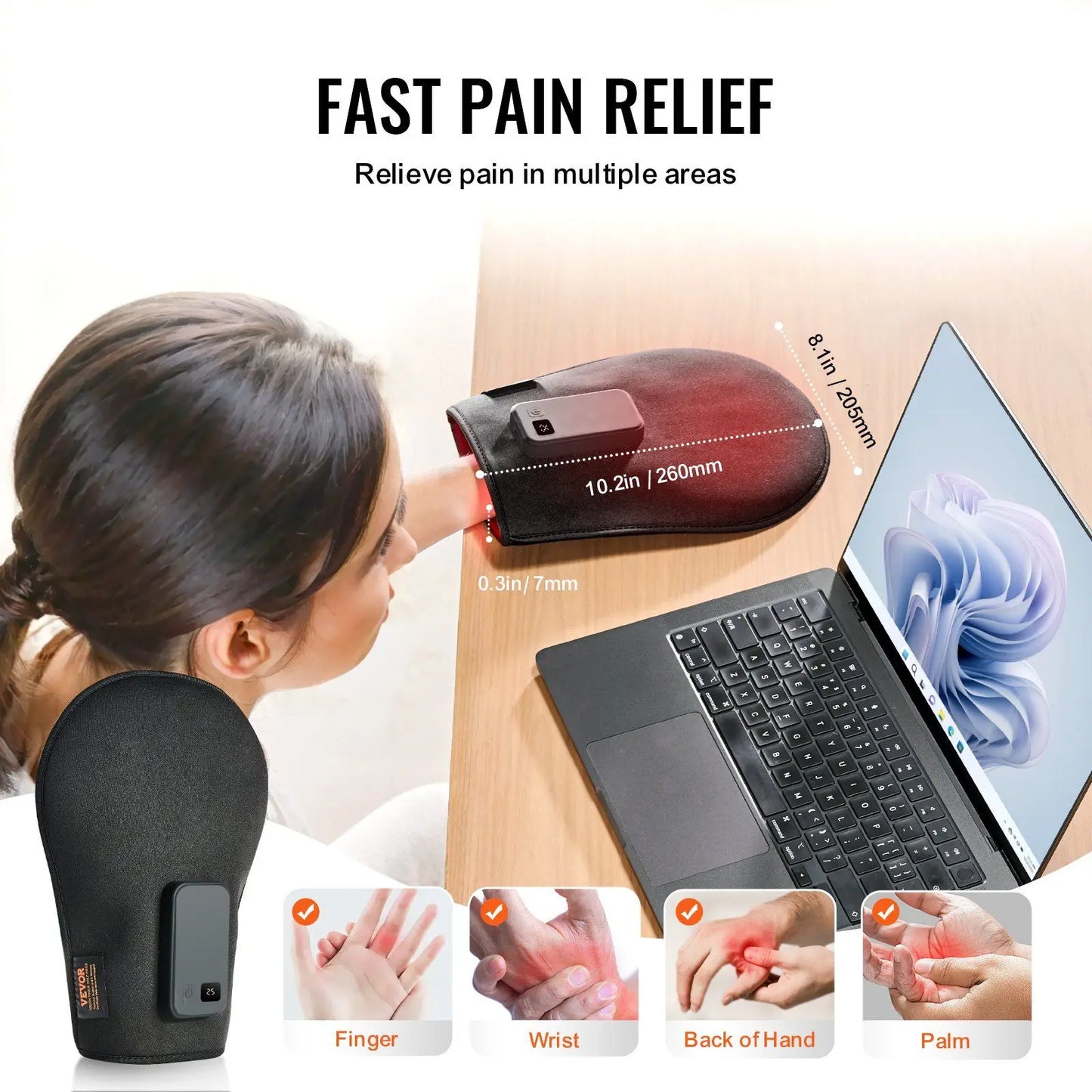 Red Light Therapy for Hand 660nm & 850nm
Red Light Therapy Hand Glove