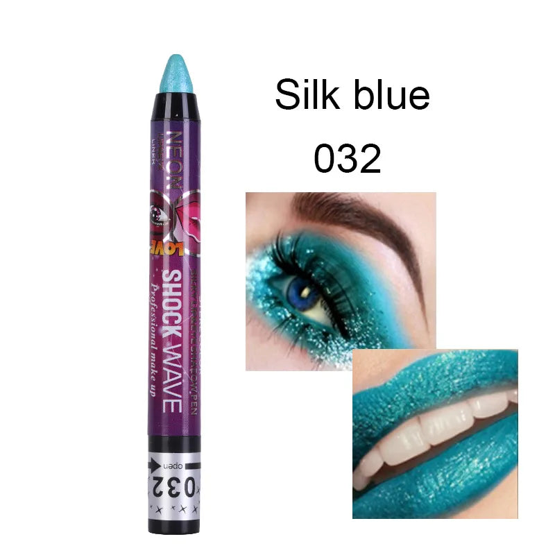 2 In 1 Eyeshadow Lipstick Stick Pencil
Waterproof Glitter Matte Eye Shadow Makeup Pigment Eyeshadow Pen