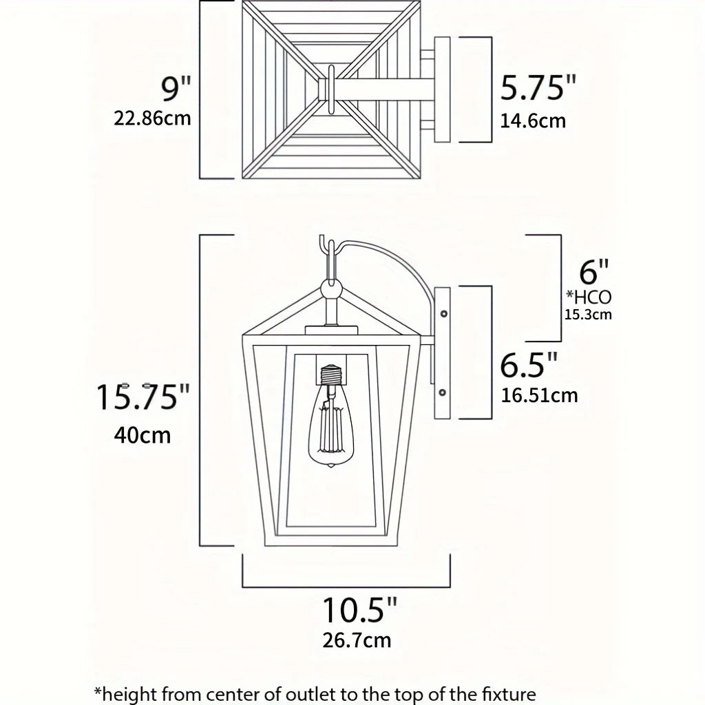 Outdoor Wall Light Fixtures, Exterior Waterproof Lanterns,
Porch Sconces Wall Mounted Lighting with E26 Sockets & Glass Shades