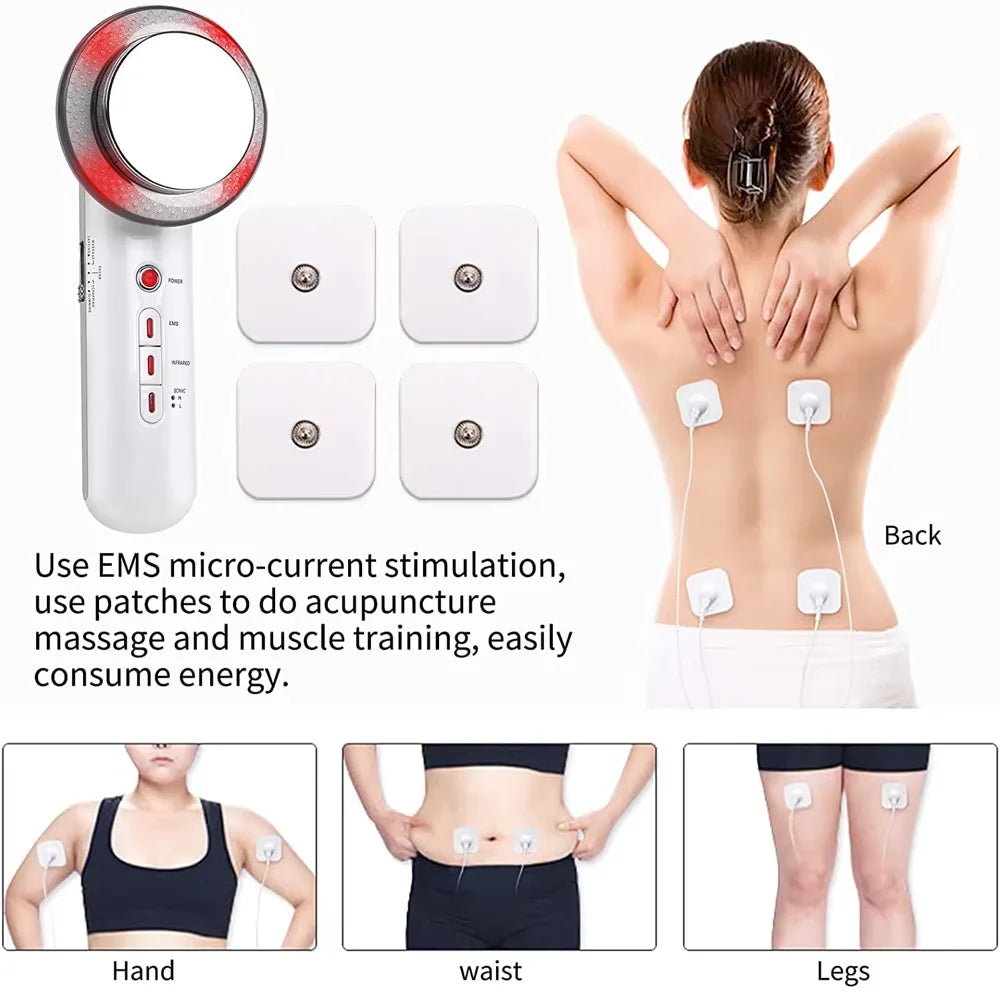 3 in 1 Cavitation Ultrasonic Machine Weight Loss
Microcurrent EMS Body Slimming Massager Fat Burner Cream Gel