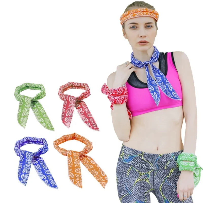 Colors Neck Cooler Scarf Body Cold Cooling Neck Cooler Necktie Headband Neck cooling bandanas for dogs Small dog collar Opawz