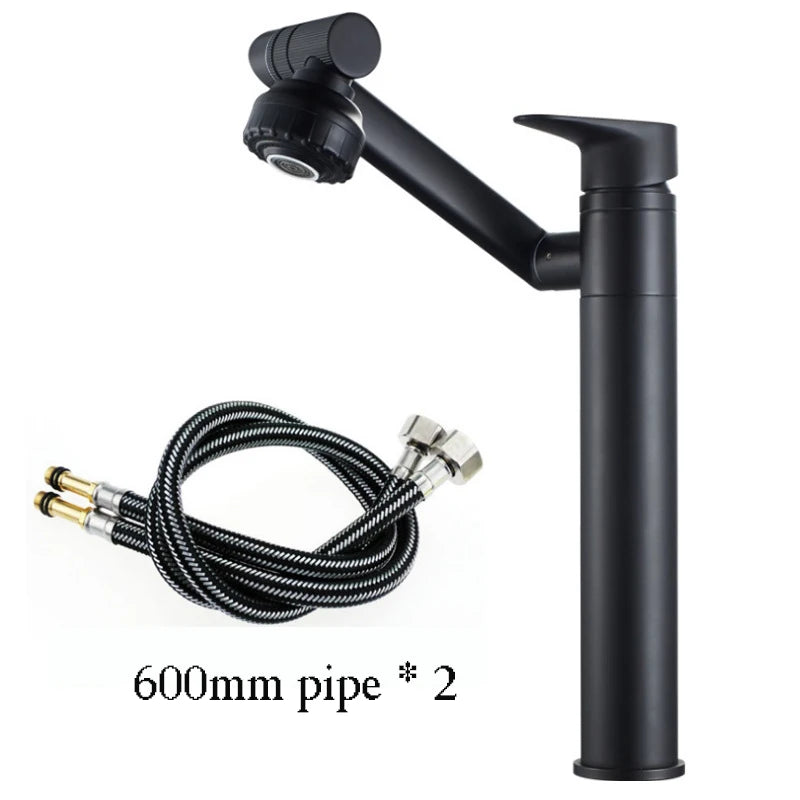 1080° Swivel Bathroom Sink Faucet Basin Faucet Mixer Deck
Mounted Splash Proof Water Tap Shower Head Aerators Tapware PIPE x 2