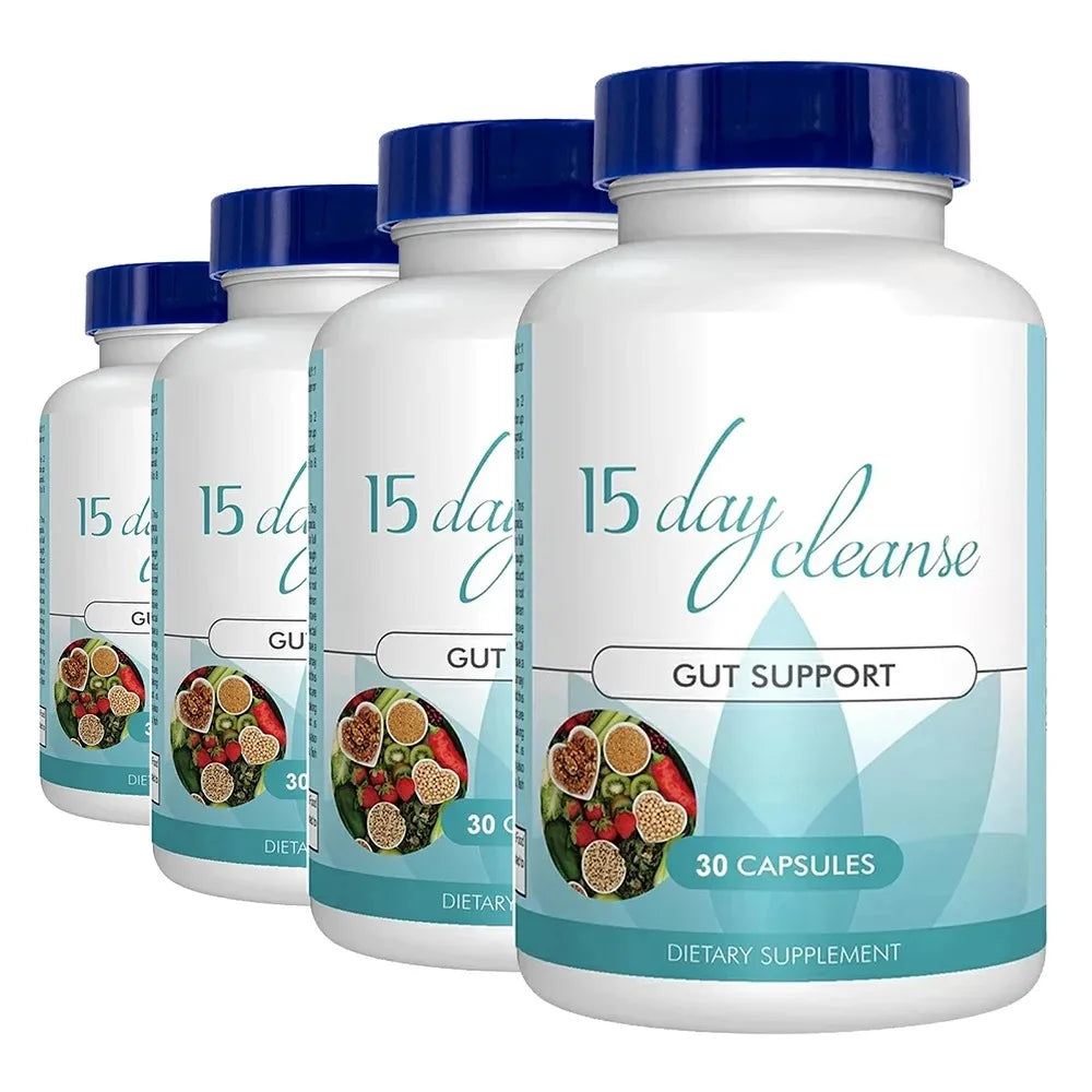 Gut Health Supplements - Improve Digestive Comfort
15 Day Cleanse Detox Gut & Colon Support Capsules