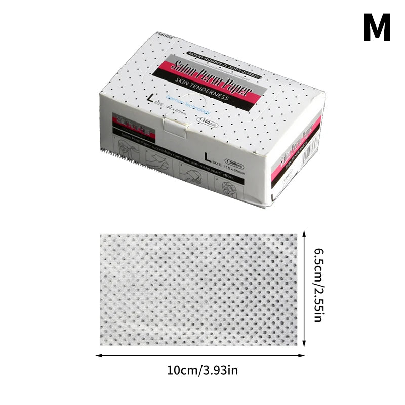 S/M/L/XL 1000 Sheets Thin Perm Papers Heat Resistant \
Blanching Papers Salon Disposable Perm Paper