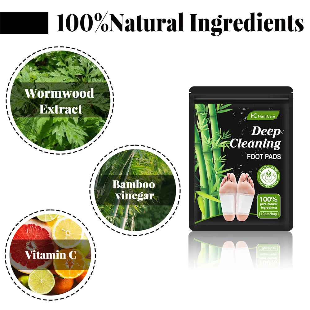 10pcs/Bag Foot Pads Detoxifying All-natural Bamboo Foot
Detoxifying Deep Cleansing Improve Sleep Relaxation Relief Stress