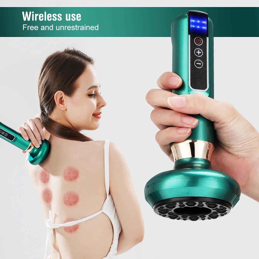Electric Cupping Massager Vacuum Suction Cup
GuaSha Anti Cellulite Beauty Health Scraping Infrared Heat Slimming Massage Therapy