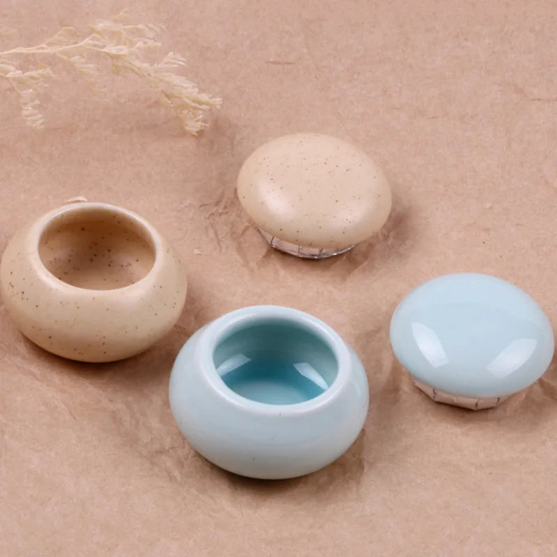 1PCS Japanese Style Nails Bowl With Lid Nail Art Acrylic Liquid Powder Beauty Disinfection Ceramics Manicure For Nails Salon