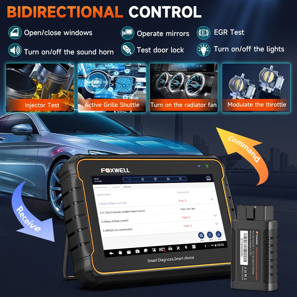 GT60 Professional
OBD2 Automotivo Scanner
24+ Reset ABS SAS TPMS Reset ODB 2 OBD2 Scanner All System Diagnostic Tool