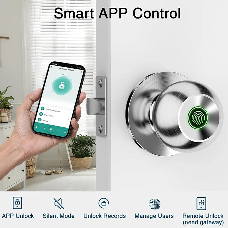 Fingerprint Lock Smart Lock with Bluetooth
Door Lock Keyless Entry with Fingerprint and Tuya App