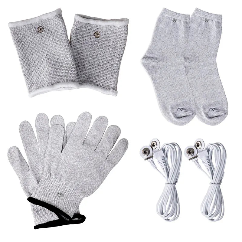 Electric Tens EMS Muscle Stimulator Conductive Silver Fiber Gloves