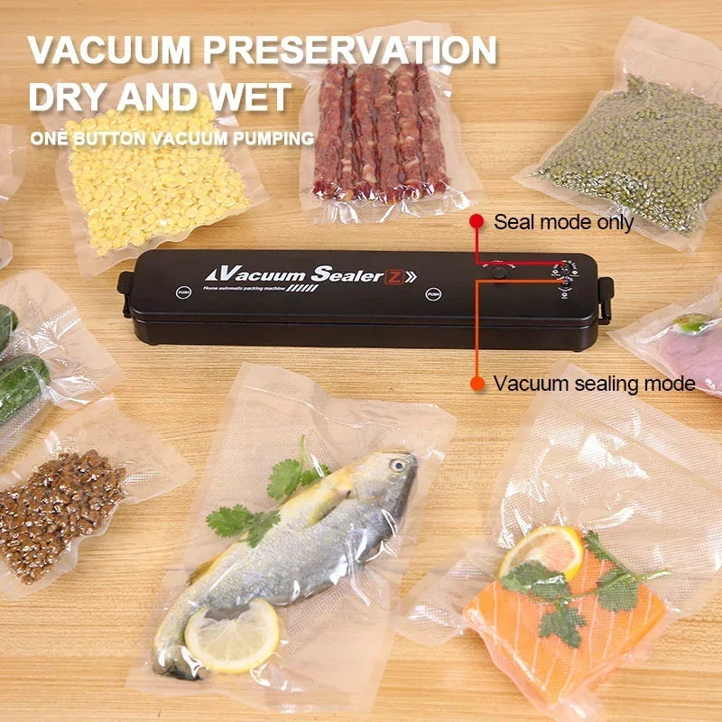 Electric Vacuum Sealers Food Sealer Machine Foods Fresh Storage Vacuum Sealer Machine
Plastic Bags Sealer For Storage Food