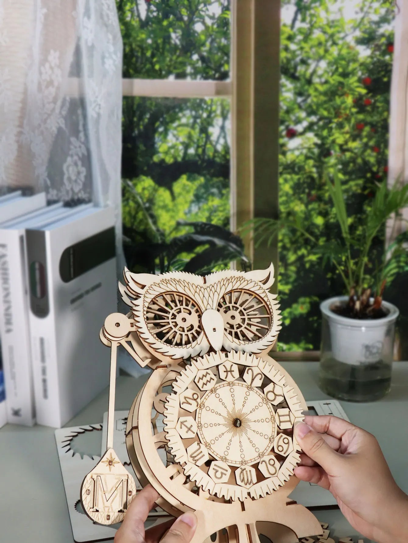 3D Wooden Puzzle Owl Clock Model Kit