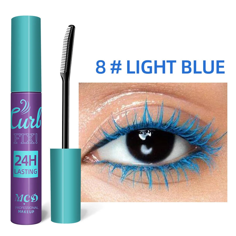 Colorful Slender Mascara Waterproof Fast Drying Curling Eyelashes
Multicolor Lashes Makeup Long Lasting Blue Green Cosmetic